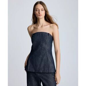 Kenneth Cole Charcoal Gray Strapless Corset Bustier Size XL NWT